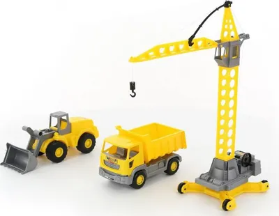 Produktbild von Polesie Fahrzeugset Kipper LKW Kran Bagger 57150