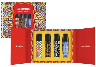 Produktbild von STABILO Textmarker -  BOSS ORIGINAL x DOLCE&GABBANA - 4er Premium-Box