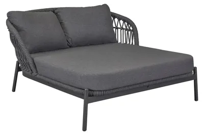 Produktbild von Doppelliege Balu Gartenliege Sonnenliege Daybed Rope Anthrazit