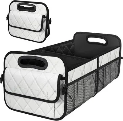 Produktbild von Auto-Container-Organisator 6 Taschen - 50L wasserdicht Polyester - Aufbewahrungsbox für SUV, Minivan und LKW - Mittel Beige
