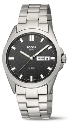 Image de Montre pour homme avec cadran noir - Modèle 3683-02 de Boccia