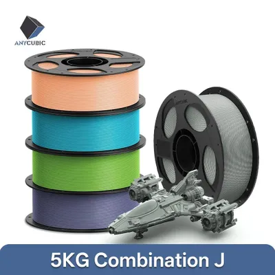 Zdjęcie produktu dla Filament do drukarek 3D – PLA 1,75 mm – FDM/FFF – przyjazny dla środowiska – zestaw 5 kg – zestaw J