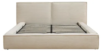 Produktbild von Bett mit Bettkasten, 160 x 200 cm – Cord-Velours – Beige - TAVESO