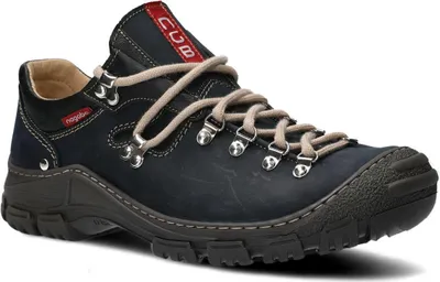Produktbild von nagaba Wanderschuhe Herren Lederschuhe Trekkingschuhe Frauen, Navyblau, 44