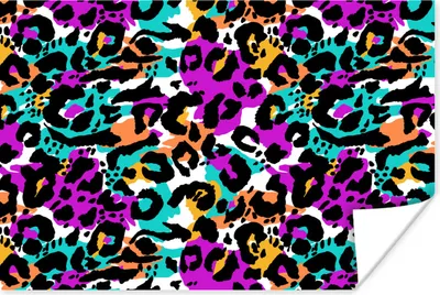Produktbild von MuchoWow® Poster Pantherdruck - Regenbogen - Flecken 180x120 cm - Fotoplakat