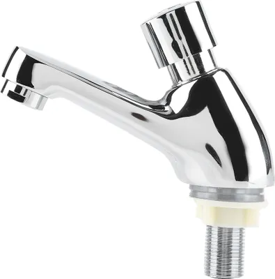 Produktbild von Public Ktchen Badezimmer Verchromt Selbstschließend Wasser Sparen Zeitverzögerung Waschbecken Waschbecken Wasserhahn