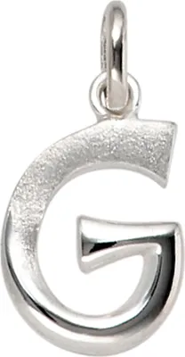 Produktbild von JOBO Anhänger Buchstabe G 925 Sterling Silber rhodiniert teilmattiert