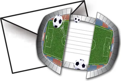 Produktbild von 8 Fussball Party Einladungskarten