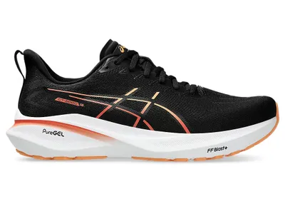 A studio shot of a single running shoe.