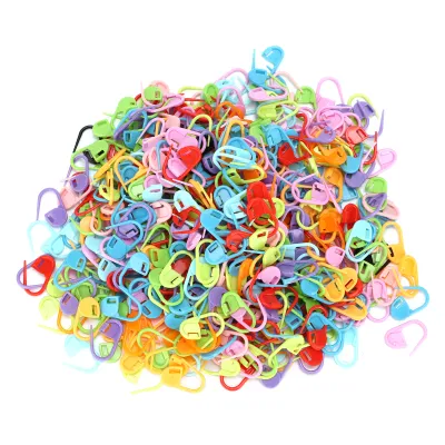 Zdjęcie produktu dla 1000Pcs Markery dziewiarskie Plastikowe Kolorowe Trwałe Szydełkowe Klipsy do Robienia na Drutach DIY Craft