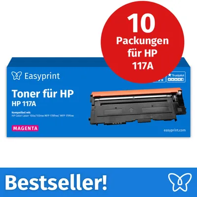 Produktbild von Easyprint Toner für HP 117A Magenta, Kompatibel mit HP ColorLaser 150, MFP-178, u.v.m., 10 Stück