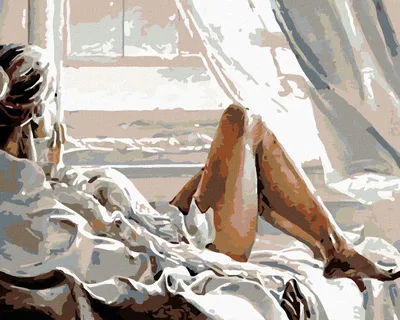 Produktbild von Diamondi - Diamond painting - BLICK AUS DEM FENSTER, 40X50 cm, mit Keilrahmen (bereits gespannt)
