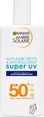 Produktbild von Garnier Ambre Solaire Super UV Schutzfluid fürs Gesicht SPF50+, gegen Pigmentflecken, 40 ml