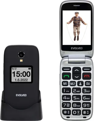 Zdjęcie produktu dla Evolveo EasyPhone FS, Telefon z klapką, Jedna karta SIM, 7,11 cm (2.8"), 3 MP, 1000 mAh, Czarny