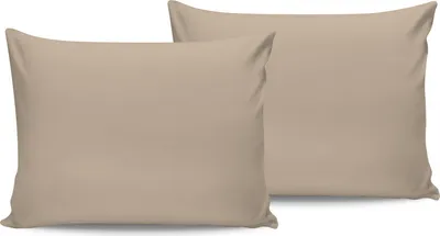 Produktbild von L'Essentiel Linge de Maison, De Beige, Satin-Kissenbezug-Set (2 Stück), Beige, 100 % Baumwollsatin, 50 x 70 cm