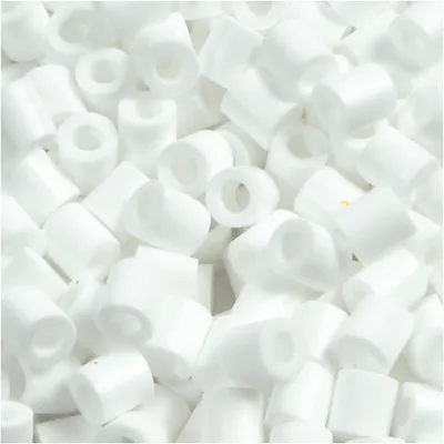 Produktbild von Nabbi Fotoperlen, Größe 5x5 mm, Lochgröße 2,5 mm, mittel, weiß (15), 1100 Stück 1 Box