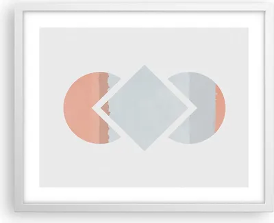 Produktbild von Gerahmtes Poster - Weißer Rahmen - Stück Geometrisch Diamant - 50x40 cm - Wand Bild - Wanddeko - Wandbilder - Kunstposter - Wandposter - Bilderrahmen - Bilder - Kunstdruck - P2WAA50x40-4690