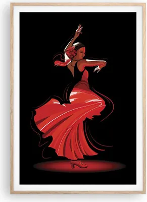 Produktbild von Gerahmtes Poster - Rahmen in heller Eiche - Tanz Tänzer - 70x100 cm - Wand Bild - Wanddeko - Wandbilder - Kunstposter - Wandposter - Bilderrahmen - Bilder - Kunstdruck - Wandbild - P2NPA70x100-4121