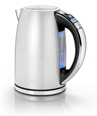 Productafbeelding van Cuisinart waterkoker CPK17SE, zilver, 3000 W, parelmoereffect, roestvrij staal, instelbare temperatuur, waterniveau-indicator, oververwarmingsbeveiliging