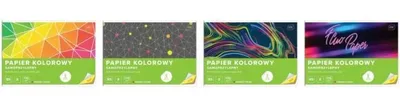 Zdjęcie produktu dla Zeszyt papierów kolorowych s. Fluo B5/8K (10szt) - INTERDRUK
