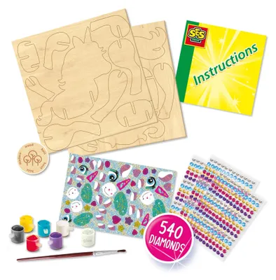 Imagen del producto de SES Creative 14134, Set de pintura con diamantes para niños, a partir de 5 años, multicolor