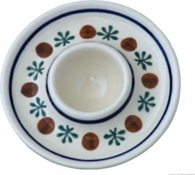 Produktbild von Original Bunzlauer Keramik Eierbecher klassisch flach Ø11,2 cm x H2,0 cm Nachbildung 41