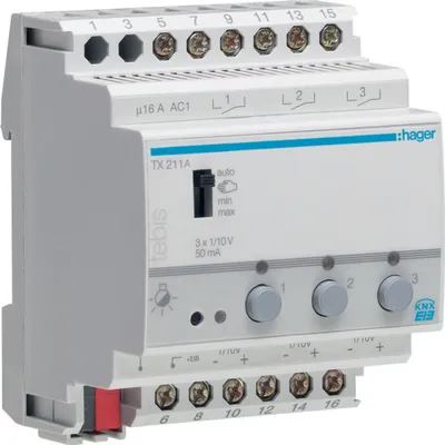 Produktbild von Hager TX211A, Grau, IP30, 16 A, 0 - 45 °C, 1 Stück(e)