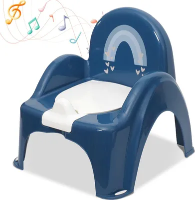 Produktbild von Babykajo Töpfchen mit Musik. Kinder Töpfchen mit herausnehmbarem Topf und Anti-Rutsch Beschichtung - Baby Töpfchen mit Griff zum einfachen Ausleeren!