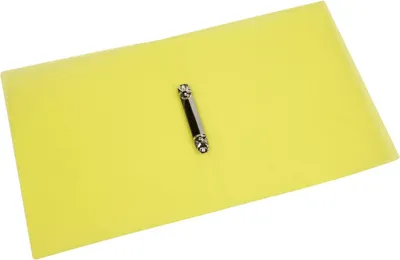 Image de Classeur à anneaux Q-Connect® KF15291 transparent - A4, 2 anneaux, Ø d'anneau 16 mm, jaune transparent