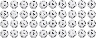 Produktbild von 40-teiliges 12-seitiges Würfel-Set, polyedrisch, für Familien, Party, Brettspiel, Pub, Club, Weiß