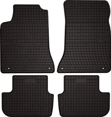 Produktbild von Gummifußmatten passend für Infiniti Q30 (Schrägheck, Bj. 2015-2019) –  schwarz, passgenau, mit Befestigungen set 4 Stk. - Gummi-Automatten