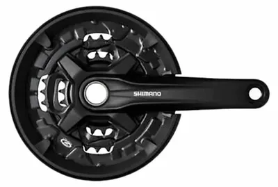 Produktbild von Shimano Altus FC-MT210 Kurbelgarnitur – 44-32-22 Zähne 175 mm Abdeckung ohne Tretlagergehäuse schwarz (9) EFCMT2103EX422CL