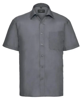 Image de Russell Collection - Chemise « Classic » à manches courtes pour homme LT4445 (S) (gris)