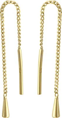 Produktbild von V Durchzieh-Ohrringe 333/- Gold 5,8cm gelb 371330558
