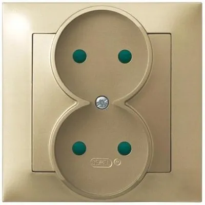 Produktbild von Ospel GP-2YP/28, Gold, IP20, 16 A, 84 mm, 45 mm, 84 mm
