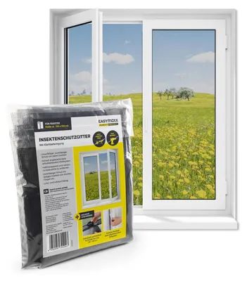 Produktbild von EASYmaxx Fliegengitter für Fenster mit Klettverschluss | Moskitonetz zuschneidba