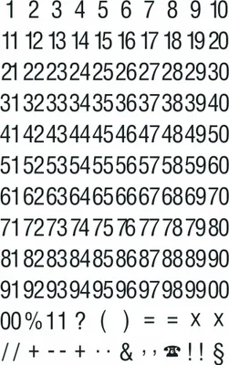 Immagine prodotto di Avery Zweckform® 3721 3721 Etichette numeriche - 0-99, 6,5 mm, nero, autoadesive, resistenti alle intemperie, 250 etichette