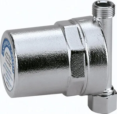 Produktbild von Caleffi tlumič vodního rázu mosaz, chromovaná převlečná matice 3/8" IG x 3/8" AG 525130