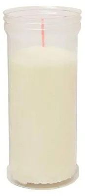 Produktbild von DRW Packung mit 24 weißen transparenten Kerzen, 9 cm