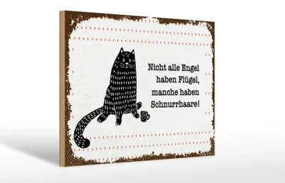 Produktbild von Holzschild Spruch 12x18 cm Nicht jeder Engel Schild