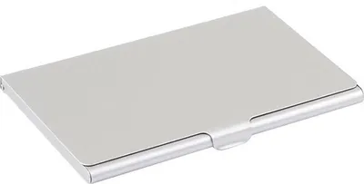 Produktbild von Go Go Gadget – robuster Kreditkarten-/Karten-/Visitenkartenhalter aus Aluminium – silbernes Gehäuse – Geldbörse