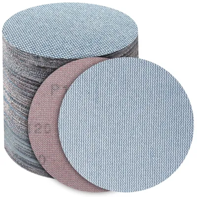 Productafbeelding van Schuurroosters 125mm met klittenband, 50 stuks, korrel 120, keramisch net voor excenterschuurmachines
