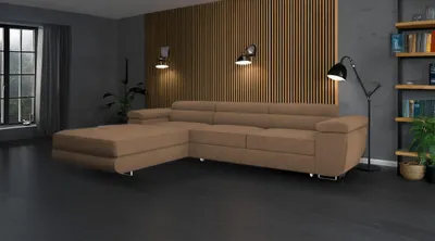 Produktbild von Ecksofa mit Schlaffunktion und Bettkasten, Designer Schlafsofa mit Bettkasten