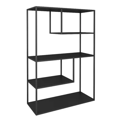Productafbeelding van And OutdoorMatch Boekenrek Kasey – 4 planken – 126 x 85 x 35 cm – Mat zwart – Staal – Stijlvol design