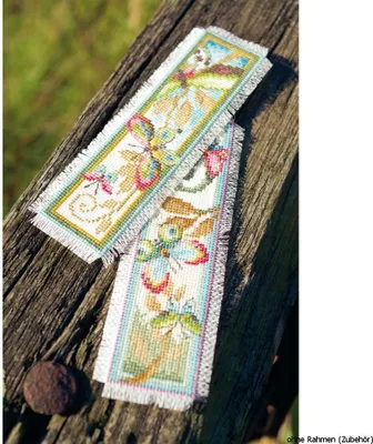 Produktbild von Vervaco Lesezeichen "Schöne Schmetterlinge", 2er Set, Zählmuster
