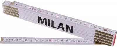 Produktbild von Zollstock (Gliedermaßstab) 2m MILAN (PROFI, weiß, Holz)