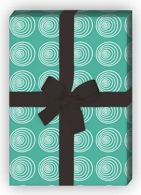 Produktbild von Doodle Geschenkpapier Set, Dekorpapier, Musterpapier mit Kringeln, türkis,  - G8590, 32 x 48cm