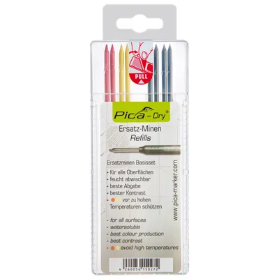 Produktbild von Pica Tieflochmarker DRY Ersatzminen Basisset 4020