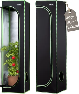 Zdjęcie produktu dla Namiot do uprawy VEVOR, 40x40x160 cm, namiot do uprawy 600D z wysoce odblaskowego Mylaru, namiot do uprawy roślin z oknem obserwacyjnym, podłogą i zamkiem błyskawicznym, namioty szklarniowe do uprawy owoców, kwiatów i warzyw