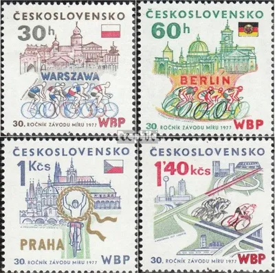 Produktbild von Briefmarken Tschechoslowakei 1977 Mi 2370-2373 (kompl.Ausg.) postfrisch Friedensfahrt